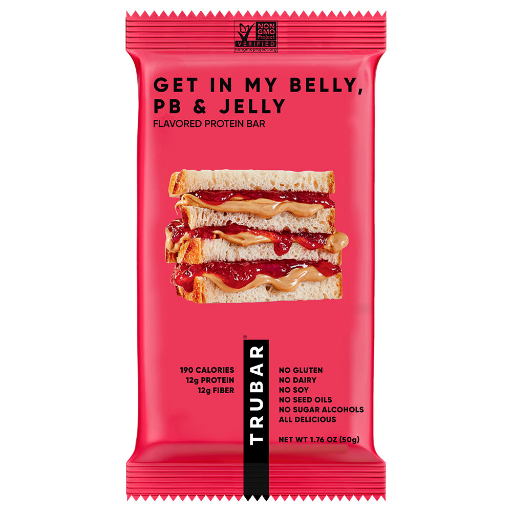 TRUBAR Plant-Based Protein Bar - Get in My Belly PB & Jelly, 12 Bars TRUBAR Plant-Based Protein Bar - Get in My Belly PB & Jelly, 12 Bars